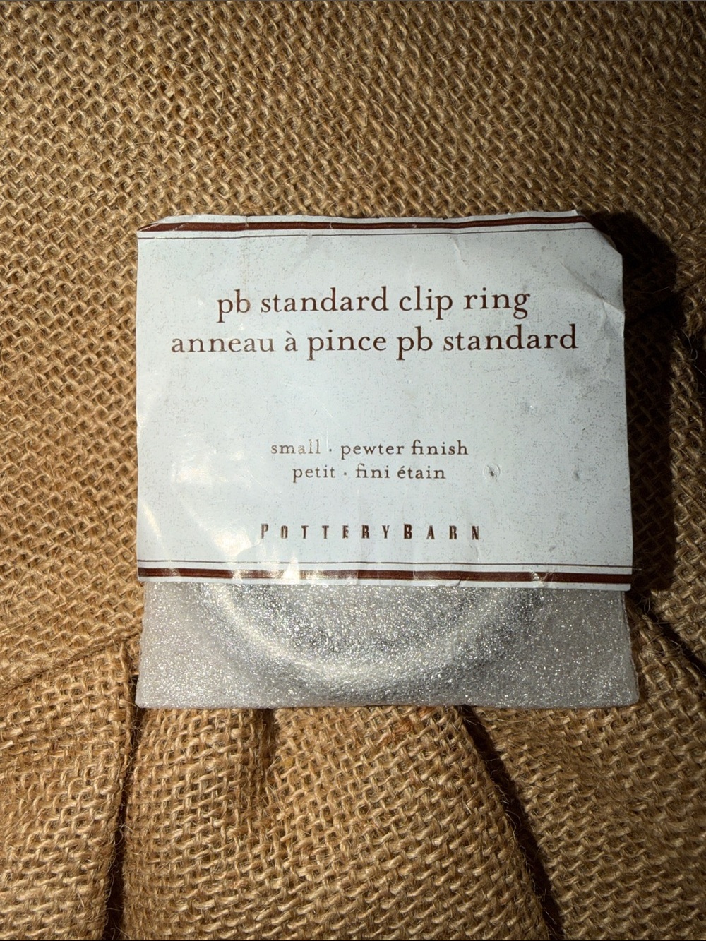 Pottery Barn Curtain Classic 1 Replacement Clip Ring Pewter Small 2 Inch NWT NEW